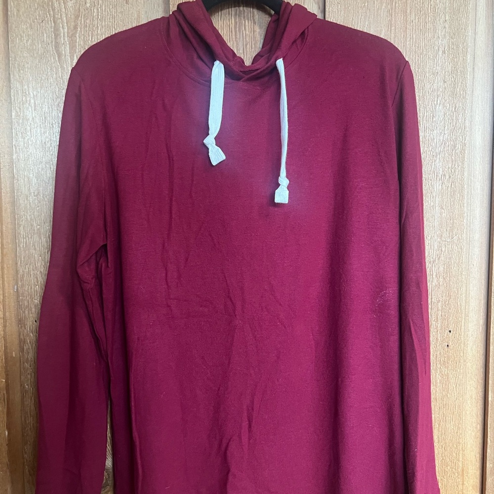 ZYIA Women's Maroon Cowl Neck Sweater